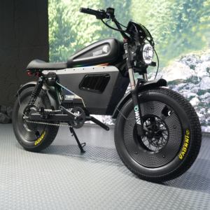 Bicicleta Eléctrica de Carretera Guerrero Negro con Espejo Retrovisor y Motor en el Buje Trasero de Aleación de Aluminio para Nieve sin Escobillas con Batería de Litio - Product Image 4