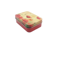 Boîte en métal rectangulaire à couvercle articulé pour savon, emballage cadeau, conteneur de voyage, souvenir, boîte de rangement pour cadeaux