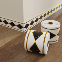 Bande de protection auto-adhésive moderne et imperméable pour plinthes, motif géométrique flexible, pour cuisine, chambre et salle de bain