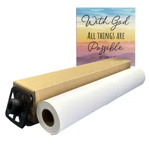 Impermeável arte impressão aquoso poli algodão brilhante Inkjet Canvas Roll