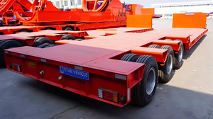 Remolque de plataforma baja hidráulica de 3, 4 y 5 ejes para trabajo pesado, de 1-2 toneladas, con cuello de cisne, 12.5x2.5x1.5m Fengniao - Product Image 6