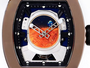Reloj Tourbillon Mecánico Multifuncional de Astronauta Marrón de Lujo y Alta Calidad - Product Image 1