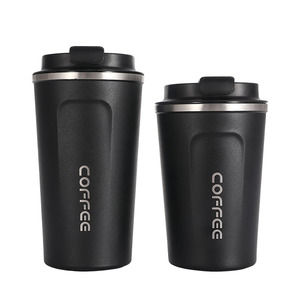 Gobelet isotherme portable OEM/ODM de 380 ml en acier inoxydable, anti-fuite, avec couvercle sport à paille rabattable et poignée supérieure - Product Image 1