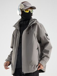 Chaqueta Impermeable para Hombre y Mujer, Forro Tres en Uno, Logotipo Personalizado, Chaqueta Deportiva Impermeable, Cortavientos, Transpirable, con Cierre - Product Image 3