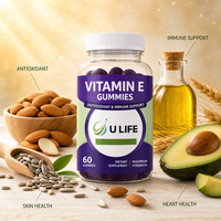 Gummies de Vitamine E OEM – Antioxydant Naturel pour la Santé de la Peau, Soutien Immunitaire, Force des Cheveux et des Ongles, Défense Anti-Âge – Complément Bien-être pour Adultes