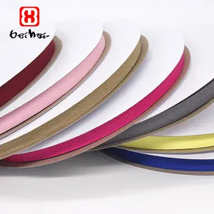 Factory Customized 100% Cotton Twill Herringbone Webbing Tape Ribbon Woven Cotton Webbing Belt For Bag And Garment