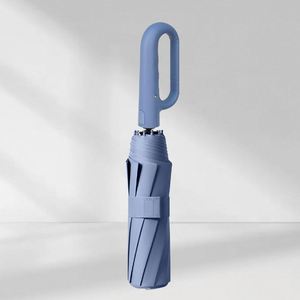 Parapluie automatique pliable promotionnel, design créatif, couleur personnalisée, protection UV, en forme de capsule de bouteille de vin, en vente - Product Image 3
