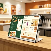 Écran de menu électronique sur pied Reachii Star 21,5 pouces ultra-mince, angle de vue complet 178°, coque personnalisable, sérigraphie