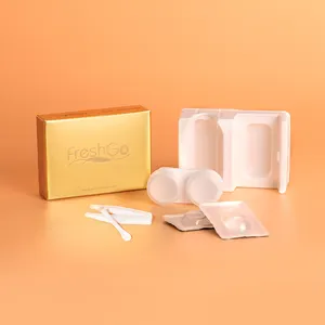 Hot Sale Fresh Go Natural Look 3 Tone Colored Contacts OEM Box Yearly Contact Lens Box Customized Paper Boxes