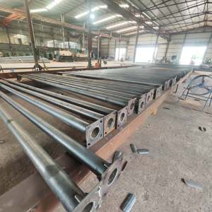 عمود إنارة خارجي من الفولاذ المجلفن بطول 4م 5م 6م 7م 8م 9م 10م 12م بذراع مزدوج أو مفرد من الشركة المصنعة - Product Image 5