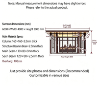 Véranda Modulaire Quatre Saisons Moderne en Aluminium et Verre pour Jardin, Villa, Utilisation Extérieure – Vente en Gros, Fabrication Personnalisée