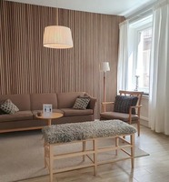 Panneau Mural Acoustique à Lattes Ondulées 3D en Bois et MDF, Décoratif, Flexible et Courbé