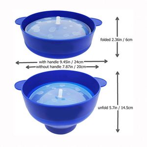 Tazón Reutilizable de Silicona para Hacer Palomitas de Maíz, Apto para Microondas y Freidora de Aire, con Tapa Elástica, Apto para Lavavajillas - Product Image 2
