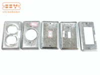 Cache-prise simple 11C2, couvercle de boîtier en acier prégalvanisé 2-3/8" x 4" pour appareils à 1 poste