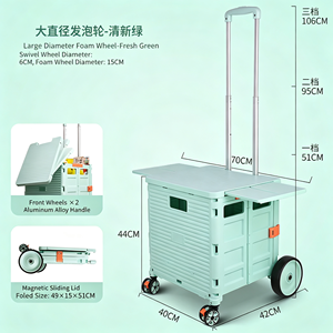 Chariot de supermarché robuste 340L grande capacité avec roues silencieuses, chariot de courses en fil métallique pour usage commercial et de détail, kit complet - Product Image 1