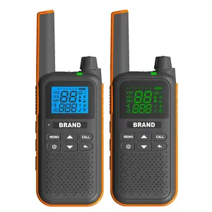 AT100 FRS GMRS radio dua arah dengan gigi biru peringatan getaran cocok untuk T600 T800 GXT1000P walkie talkie FCC persetujuan