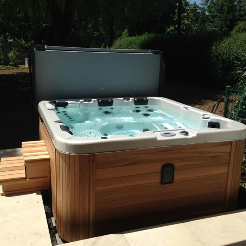 Beste Verkoop China 2 Lounge Massage Whirlpool 5 Persoons Outdoor Spa Jacuzzi Jacuzzi