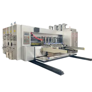 Corrugated Carton Cardboard Box PLC control Flexo Printer Slotter Rotary Die Cutter Machine