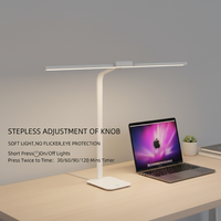 Lampe de bureau LED électrique moderne et simple, flexible, avec port de charge USB, minuterie réglable, télécommande sans fil pour l'étude, la lecture, la salle de séjour