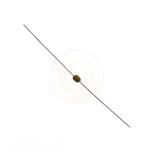 Condensador Cerámico Axial Original de <span class=keywords><strong>330</strong></span> pF, 100V, C0G/NP0, SA101A331JARC, Montaje de Orificio Pasante - Product Image 1