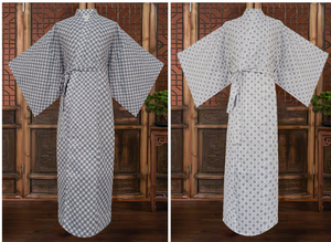 Kimono traditionnel <span class=keywords><strong>japonais</strong></span> <span class=keywords><strong>Yukata</strong></span> pour <span class=keywords><strong>homme</strong></span> avec costume de cosplay <span class=keywords><strong>japonais</strong></span> rayé à carreaux - Product Image 6