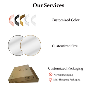 Tùy Chỉnh Chất Lượng Cao Đơn Giản Mới Nhất Hiện Đại Thiết Kế Hợp Kim Nhôm Khung Tường Vòng Tròn Gương Cho Phòng Khách Phòng Tắm Trang Trí Nội Thất - Product Image 4