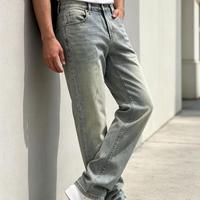 Jean en denim personnalisé coupe baggy empilé pour homme – Idéal au quotidien et tendance