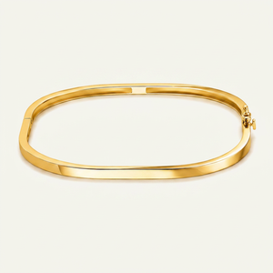 กำไลข้อมือทองคำแท้ 18K ดีไซน์เรียบหรูสำหรับผู้หญิง เครื่องประดับชั้นดีรับรองโดย GIA ร่วมสมัย รับผลิตแบบ OEM ODM และรับทำแบรนด์ส่วนตัว - Product Image 1