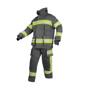 Traje de rescate estándar CE Uniformes contra incendios Bomberos Traje de fuego de cuerpo completo de bombero