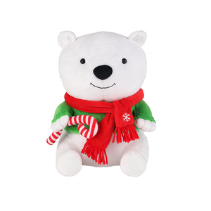 Oso de peluche suave personalizado juguete decoración de Navidad Animal de peluche con relleno de algodón PP hecho a mano por el fabricante - Product Image 2