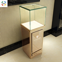 Vitrine à montres en verre inclinable, entièrement assemblée, design anti-rayures, étanche, robuste, avec éclairage LED, pour centre commercial