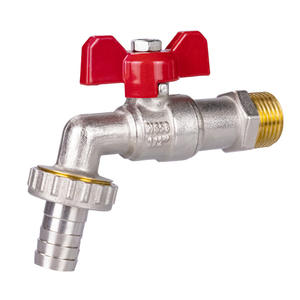 Robinet d'eau Tangke tout en cuivre, 4 points, ouverture rapide, robinet d'eau en laiton pour la maison, poignée papillon, connecteurs d'eau de jardin - Product Image 1