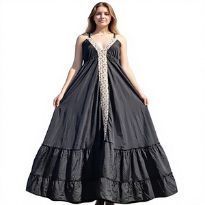 2025 Latest Modern <b>Vintage</b> Bohemian Lace Floral Printed Sleeveless Wrap Hem Mini Saree <b>Dress</b> <b>Women</b> V-neck Casual Wear Rayon Silk - Product Image 1