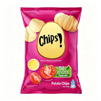 Sachets personnalisés en plastique à soufflet arrière, en aluminium et Mylar, pour l'emballage de chips, croustilles de maïs et snacks soufflés