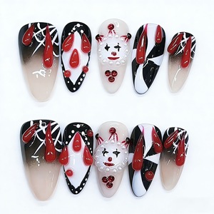 Ongles en amande artificiels de haute qualité, faits à la main, style français, ongles en amande press-on, frais et délicats, effet rêveur marin - Product Image 2