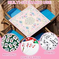 Alas Mahjong Karet Portabel Desain Khusus untuk 4 Pemain Tahan Air Dapat Dilipat
