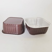 Boîte d'emballage de crème glacée au chocolat Conteneurs en aluminium Boîtes à gâteaux Tiramisu Boîte de boulangerie à dessert durable