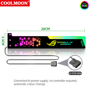 COOLMOON Popular 28cm Gaming PC Tarjeta gráfica Soporte Múltiples interfaces Soporte GPU Accesorios de computadora Soporte GPU RGB - Product Image 6