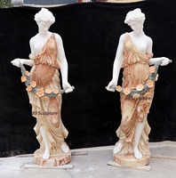 Sculpture moderne de statue de femme grecque, en pierre nue et sexy, en marbre