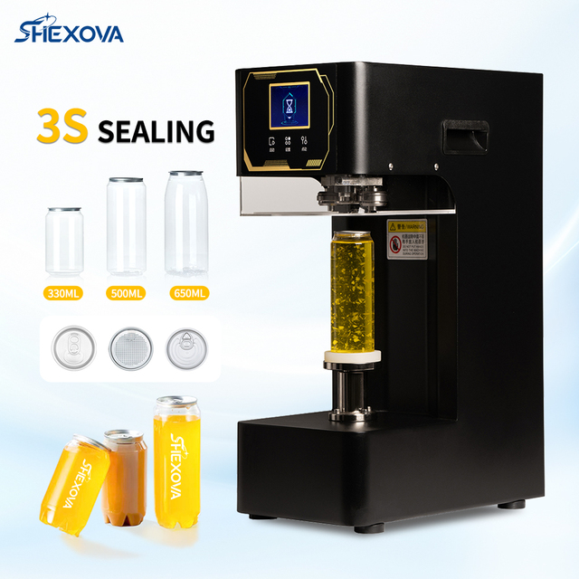 Automatic Juice Cup Pet Bottle Can Sealer Machine 3 Second Custom Cake Beer Pet Can Packaging Sealing Machine With Aluminum Lid