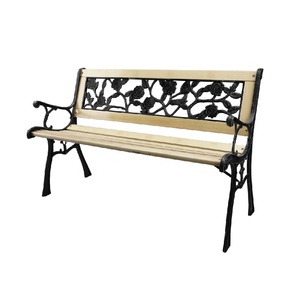 Leisure Park Street Wooden Outdoor Metal Garden Bench Antique Solid Wood Patio Stable Wooden Banch