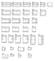 Ensemble de canapés de luxe modernes et confortables de haute qualité en cuir/tissu performant, couleurs et dimensions personnalisables pour villa, salon, maison