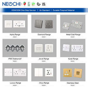 Interrupteur mural de commande de cuisinière personnalisé, norme BS, 45 ampères, D.P. avec néon, prise électrique 45A - Product Image 2