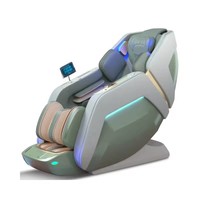 Thai-Massage Luxuriöser Klappbarer Körpermassagestuhl mit Heizung, Vibration, Airbag, Knetfunktion, 20 Automatikmodi, U-förmiges Kopfkissen und Fußmassage