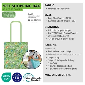 Bolsa de compras HECHA EN LA UE, RPET, merchandising sostenible - Product Image 2