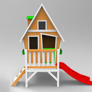 Fun Slide Tower Casa <span class=keywords><strong>de</strong></span> juegos <span class=keywords><strong>de</strong></span> <span class=keywords><strong>madera</strong></span> para niños Jardín al aire libre con pintura ecológica <span class=keywords><strong>y</strong></span> certificación <span class=keywords><strong>FSC</strong></span> - Product Image 3