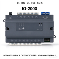 Modul I/O Kepadatan Tinggi 20 Titik EasyIO IO-2000, 10DI 10AI RS485 BACnet Modbus untuk Otomasi Bangunan