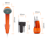 Équipement de pompe de douche à batterie au lithium rechargeable USB portable pour la pêche et le camping en plein air-conçu pour les amateurs de randonnée