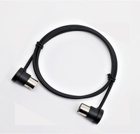 Câble audio-vidéo MIDI mâle à mâle 90 ° 5 broches D-Sub Grandes extrémités droites DIN à angle droit pour câble de signal d'instruments de musique
