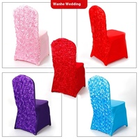 Housse de chaise en soie de lait tout compris transfrontalière housse de jambe pétale de couleur unie pour les réunions des hôtels-housse de chaise de table élastique